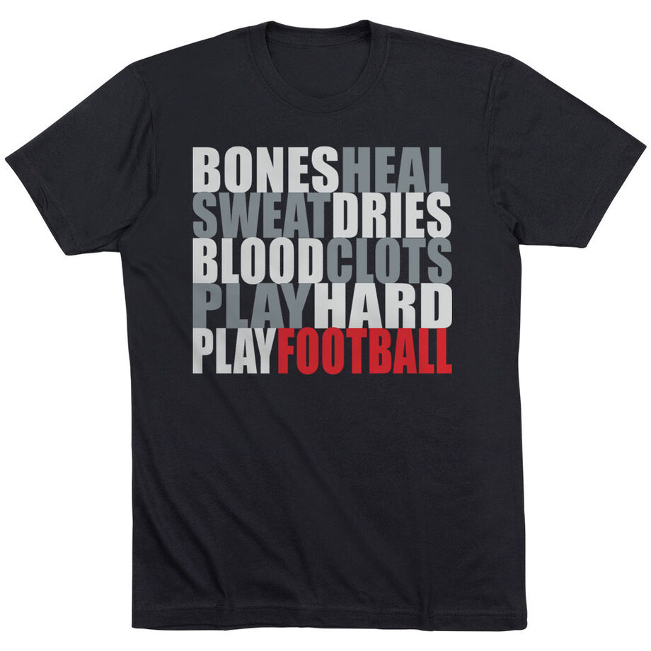 Football Tshirt Short Sleeve Bones Saying - Personalization Image