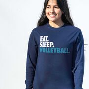 Volleyball Tshirt Long Sleeve - Eat. Sleep. Volleyball