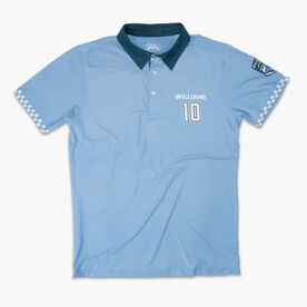 Custom Team Short Sleeve Polo Shirt - Guys Lacrosse Checkerboard