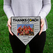 Softball Home Plate Plaque - Thank You Coach Photo Autograph