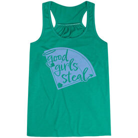 Softball Flowy Racerback Tank Top - Good Girls Steal