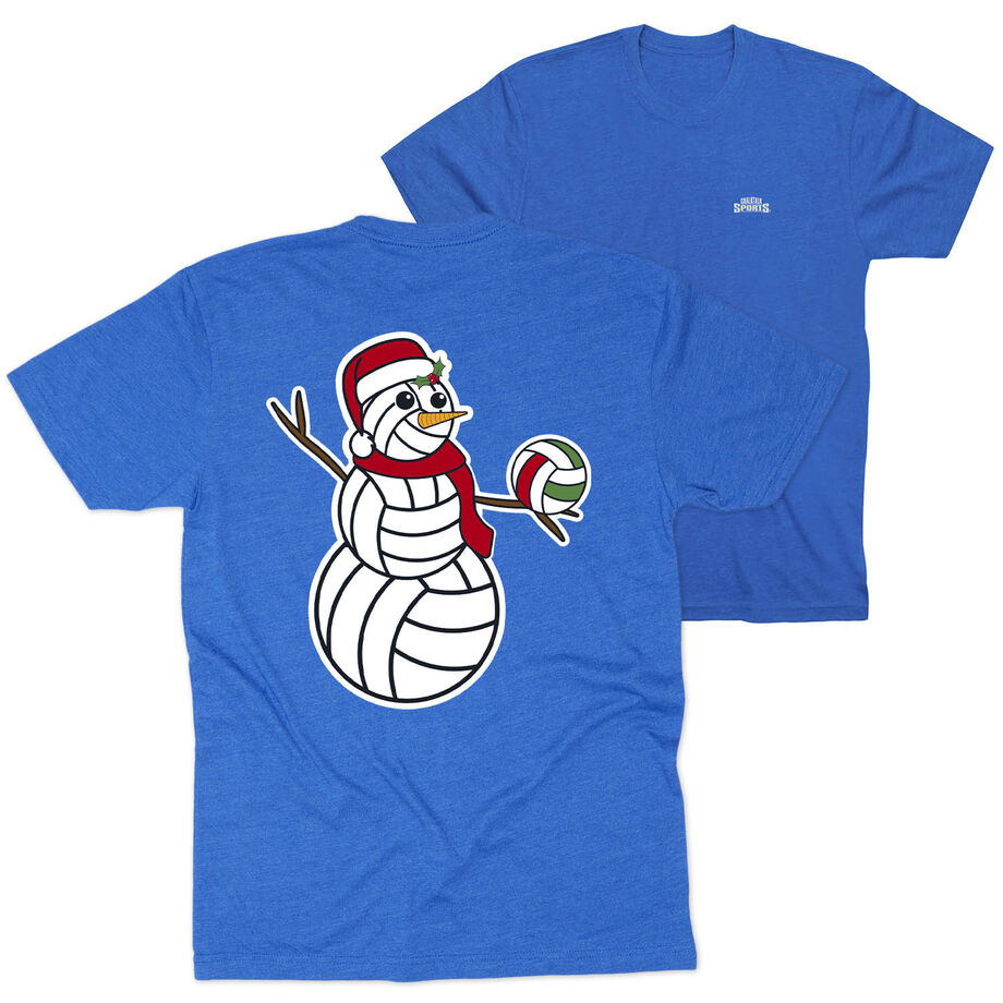 Volleyball Short Sleeve T-Shirt - Serving Holiday Cheer (Back Design) 