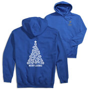 Lacrosse Hooded Sweatshirt - Merry Laxmas Tree (Back Design)
