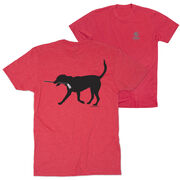 Hockey Short Sleeve T-Shirt - Howe the Hockey Dog (Back Design)