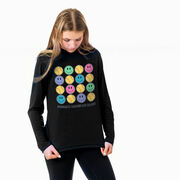 Softball Long Sleeve Performance Tee - Softball Makes Me Happy