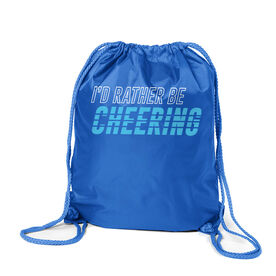 Cheerleading Drawstring Backpack - I'd Rather Be Cheering