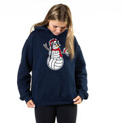 Volleyball Hooded Sweatshirt - Serving Holiday Cheer
