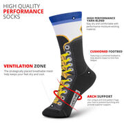 Hockey Woven Mid-Calf Socks - Hockey Skate