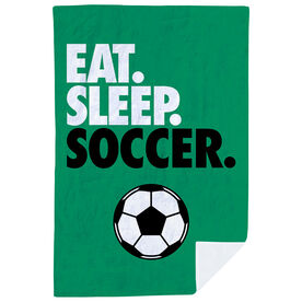 Soccer Premium Blanket - Eat. Sleep. Soccer. Vertical