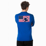 Hockey Tshirt Long Sleeve - Patriotic Hockey (Back Design)