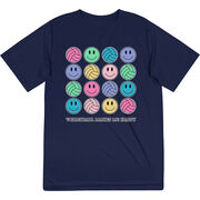 Volleyball Short Sleeve Performance Tee - Volleyball Makes Me Happy