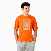 Guys Lacrosse Short Sleeve Performance Tee - Raised In a Cage