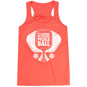 Pickleball Flowy Racerback Tank Top - I'd Rather Be Playing Pickleball