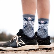 Baseball Woven Mid-Calf Socks - Raised in a Cage