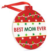 Round Ceramic Ornament - Best Mom Ever