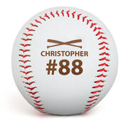 Engraved Baseball - Player Name and Number