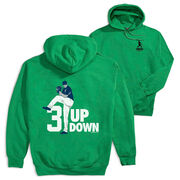 Baseball Hooded Sweatshirt - 3 Up 3 Down (Back Design)