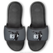 Guys Lacrosse Repwell&reg; Sandal Straps - Lax Jumpshot with Number