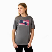 Hockey Short Sleeve Performance Tee - Patriotic Hockey