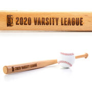 Engraved Mini Baseball Bat - Logo With Text (Bold)