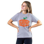 Girls Lacrosse Short Sleeve T-Shirt - Lax Stick Pumpkin