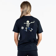 Soccer Short Sleeve T-Shirt - Skeleton Striker (Back Design)
