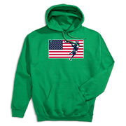 Guys Lacrosse Hooded Sweatshirt - Patriotic Lacrosse