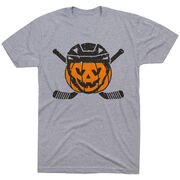 Hockey Short Sleeve T-Shirt - Helmet Pumpkin