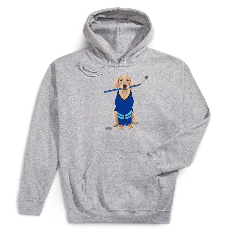 Hockey Hooded Sweatshirt - Puck The Hockey Dog