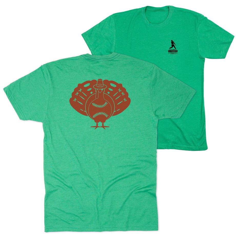Baseball Short Sleeve T-Shirt - Turkey Player (Back Design)