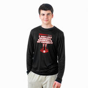 Baseball Long Sleeve Performance Tee - Baseball's My Favorite