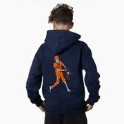 Baseball Hooded Sweatshirt - Home Run Zombie (Back Design)