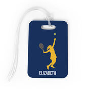 Tennis Bag/Luggage Tag - Personalized Girl Tennis Player
