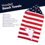Guys Lacrosse Hooded Towel - American Flag