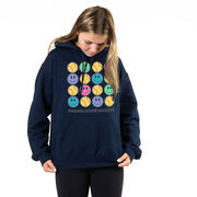 Softball Hooded Sweatshirt - Softball Makes Me Happy