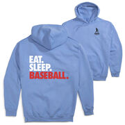 Baseball Hooded Sweatshirt - Eat. Sleep. Baseball. (Back Design)