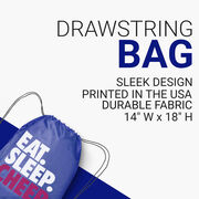 Cheerleading Drawstring Backpack Eat. Sleep. Cheer.