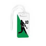 Baseball Bag/Luggage Tag - Personalized Baseball Player Silhouette Guy