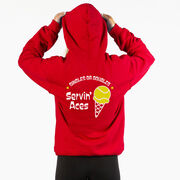 Tennis Hooded Sweatshirt - Servin' Aces (Back Design)