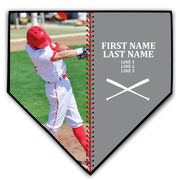 Baseball Home Plate Plaque - Player Photo Stitch