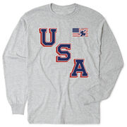 Hockey Tshirt Long Sleeve - Hockey USA Gold