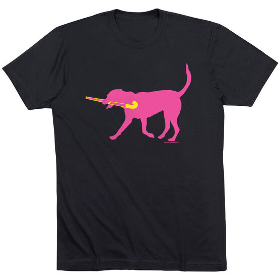 Field Hockey Tshirt Short Sleeve Fetch the Field Hockey Dog