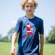 Baseball Short Sleeve Performance Tee - Home Run Santa