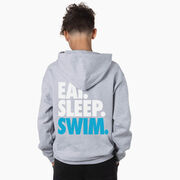 Swimming Hooded Sweatshirt - Eat. Sleep. Swim. (Back Design)