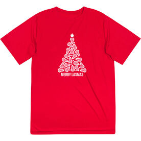 Lacrosse Short Sleeve Performance Tee - Merry Laxmas Tree
