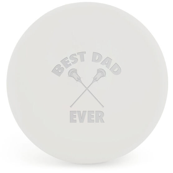 Lacrosse Best Dad Ever Male Laser Engraved Lacrosse Ball (White Ball)
