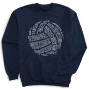 Volleyball Crewneck Sweatshirt - Volleyball Words