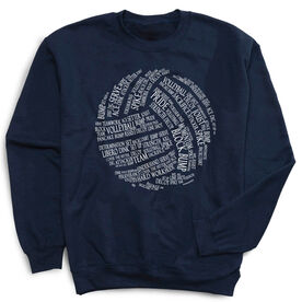 Volleyball Crewneck Sweatshirt - Volleyball Words