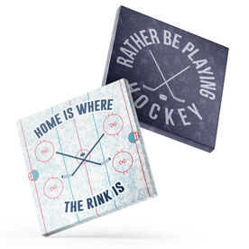 Hockey Canvas Wall Art - Rather Be Playing Hockey - 2 Piece Set