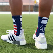 Team Number Woven Mid-Calf Socks - USA